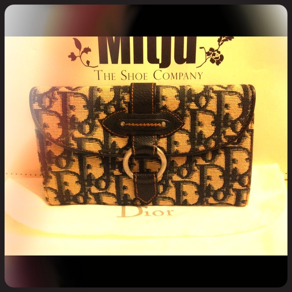 Dior canvas long clutch wallet