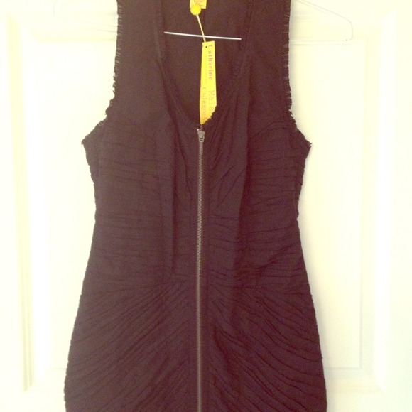 Catherine Malendrino zipper front cotton dress