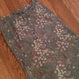 Long Floral Skirt