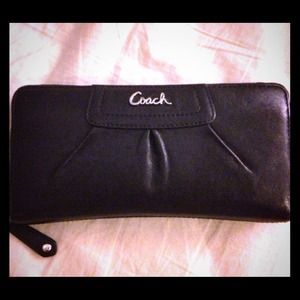 Black Leather Coach Wallet