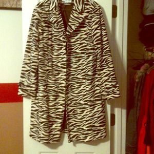Zebra print coat