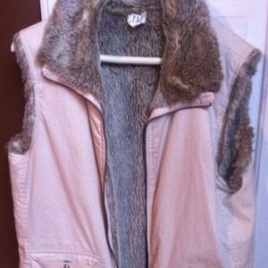 Fur lined vest