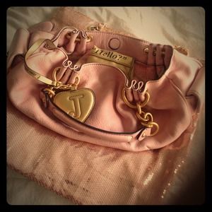 Pink leather Juicy Couture purse