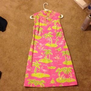 Lilly Pulitzer size 6 palm tree and flamingo dress