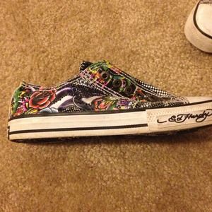 Ed Hardy women's slip on sneakers