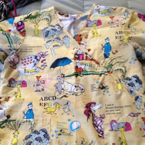 Cherokee Dr. Seuss scrub top