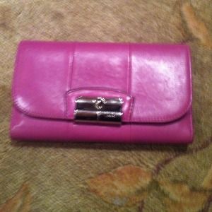 Pink Authentic Coach Wallet and check book cover