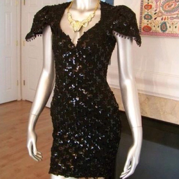 Black sequin dress