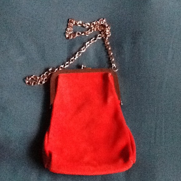 Vintage orange over the shoulder handbag