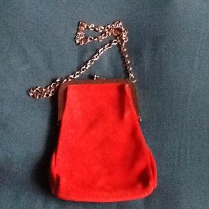 Vintage orange over the shoulder handbag