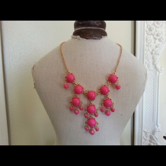 Kids Hot Pink Bubble Necklace