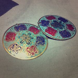 Tribal print earrings!