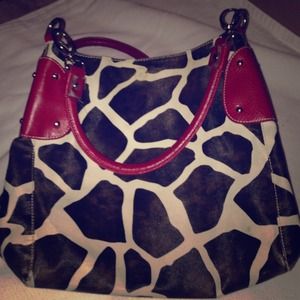 TRADE🎀Giraffe Print Large Handbag