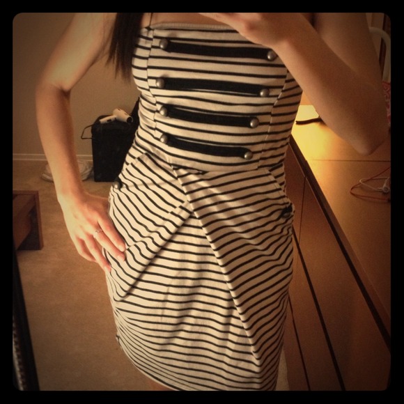 SOLD Tube Dress w/ Cute Brass Accents & Pockets