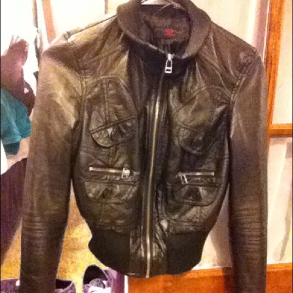 Jackets & Blazers - Zip up black leather Jacket.