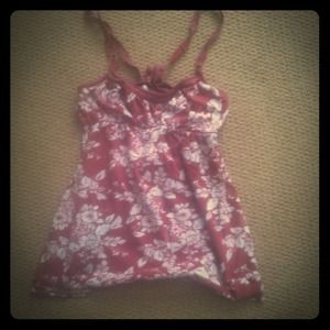 Reserved! Red and white floral top