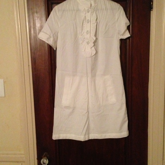NEW PICS ADDED! White cotton minidress