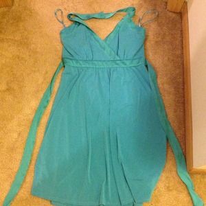 Teal Halter Dress