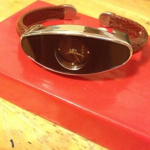 black and brown bracelet watch