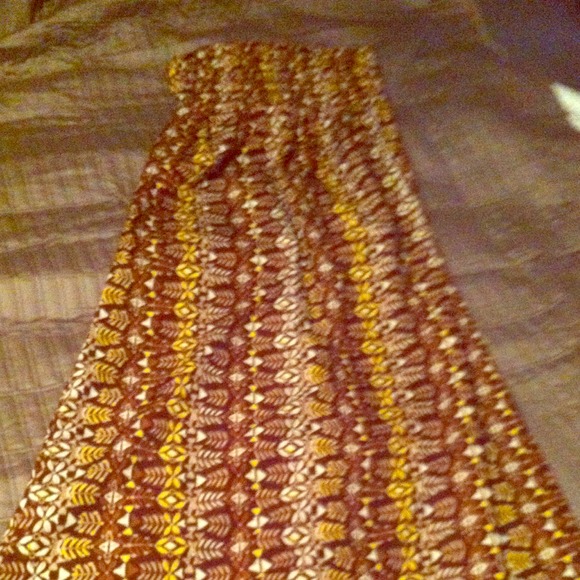 Tribal Print Strapless Maxi Dress SOLD