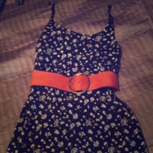 Bundle! Floral Mini Dress and pearl earrings