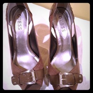 Tan pumps by Guess!