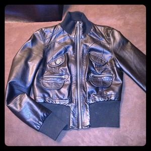 Faux leather jacket