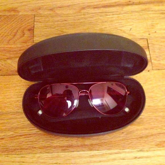 Michael Kors women's aviator sunglasses in pink