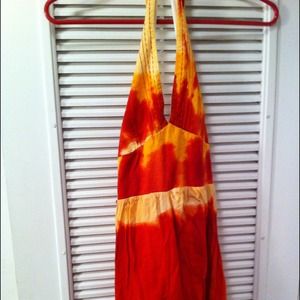 Great tye dye halter dress...