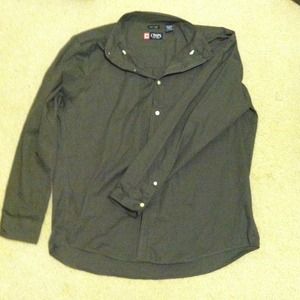 Grey mens chaps button up