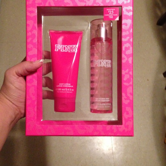 Pink lotion nd fragrance