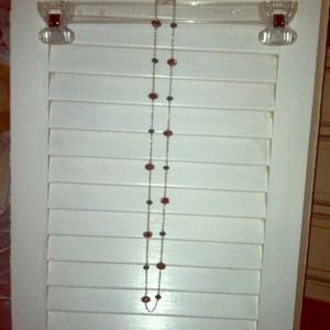 Blue and purple long necklace