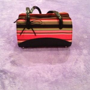 Colored striped purse