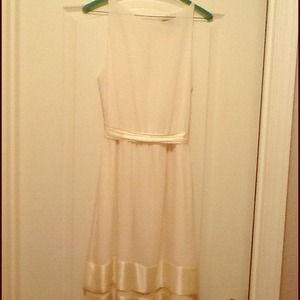 REDUCED!-Banana Republic Ivory Chiffon Dress