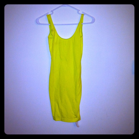 Neon tank top dress. Only worn once!!