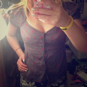 Lovely Dark Gray & Purple Top