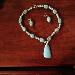 Necklace and earrings