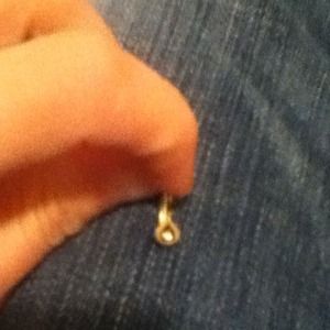 14k gold with a small  diamond