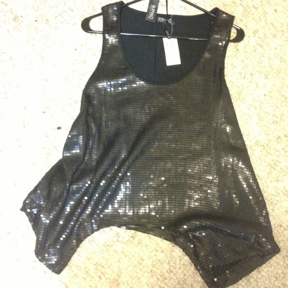 Black Sequin Tank by Buffalo