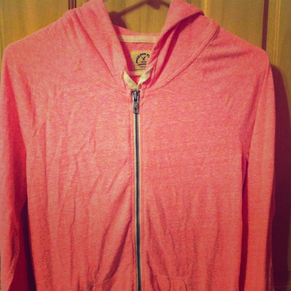 ❌SOLD.   Pink lightweight American eagle zip-up
