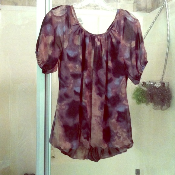 Sheer bcbg blouse small