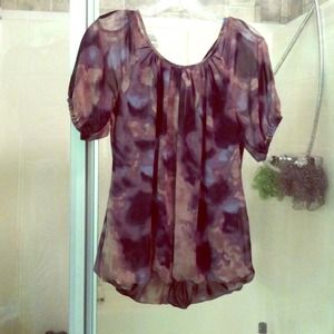 Sheer bcbg blouse small