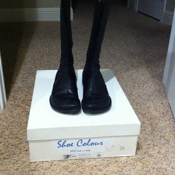 Shoe Colours Black Leather Boots