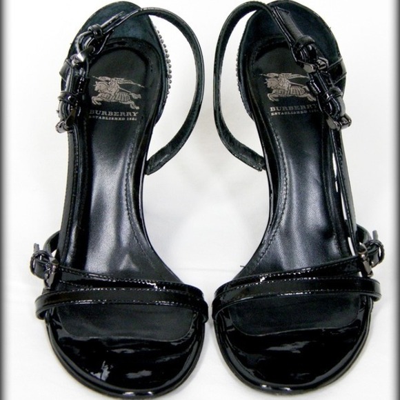 BURBERRY PRORSUM BLACK SANDALS 37 - Picture 2 of 4