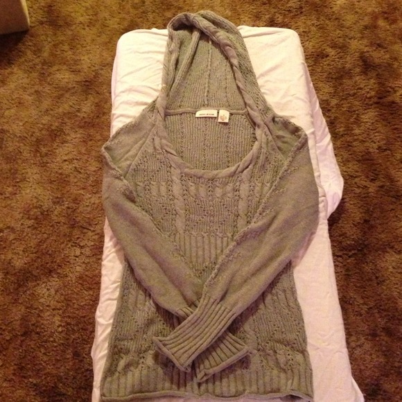 Grey Sweater with Hood