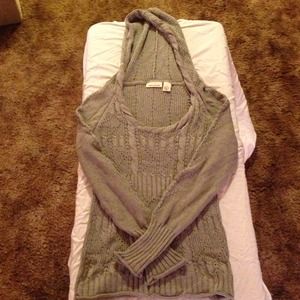 Grey Sweater with Hood