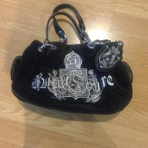 Juicy Couture black suede handbag