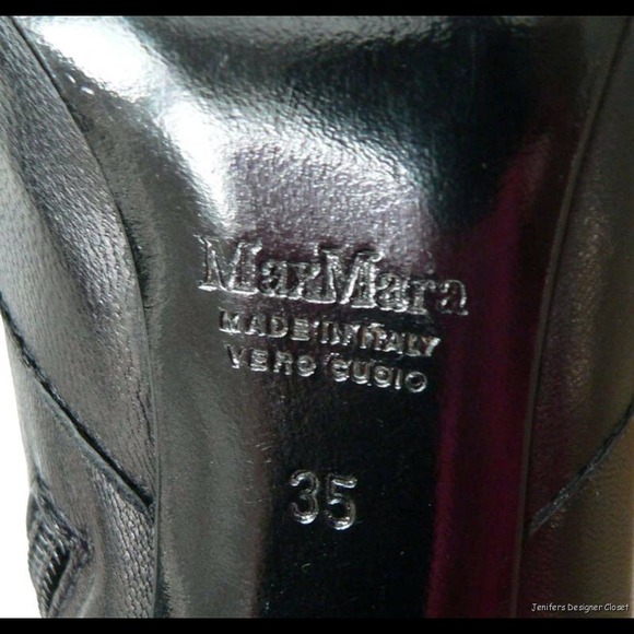 🆕 Max Mara designer glove leather boots 35 - Picture 3 of 4
