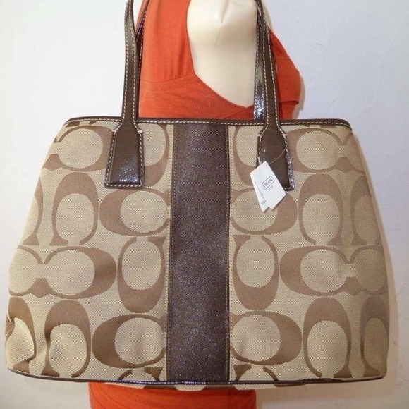 Signature Coach Stripe Frame Carryall - Picture 2 of 3