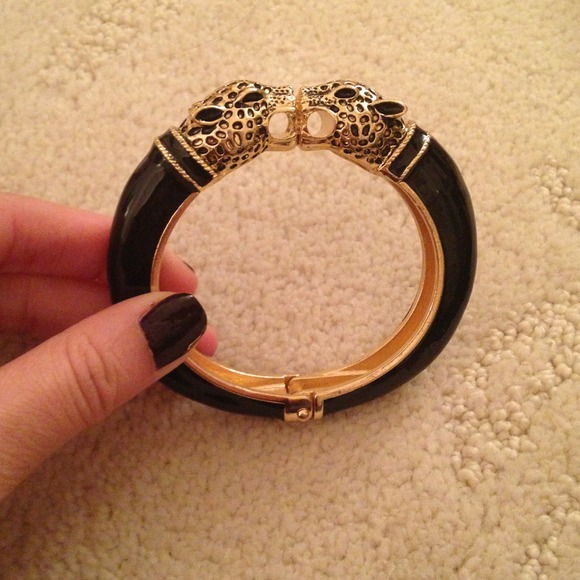 Black cheetah cuff bracelet!